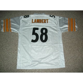 Pittsburgh Steelers Authentic #58 Jack Lambert WHITE sewn Jersey