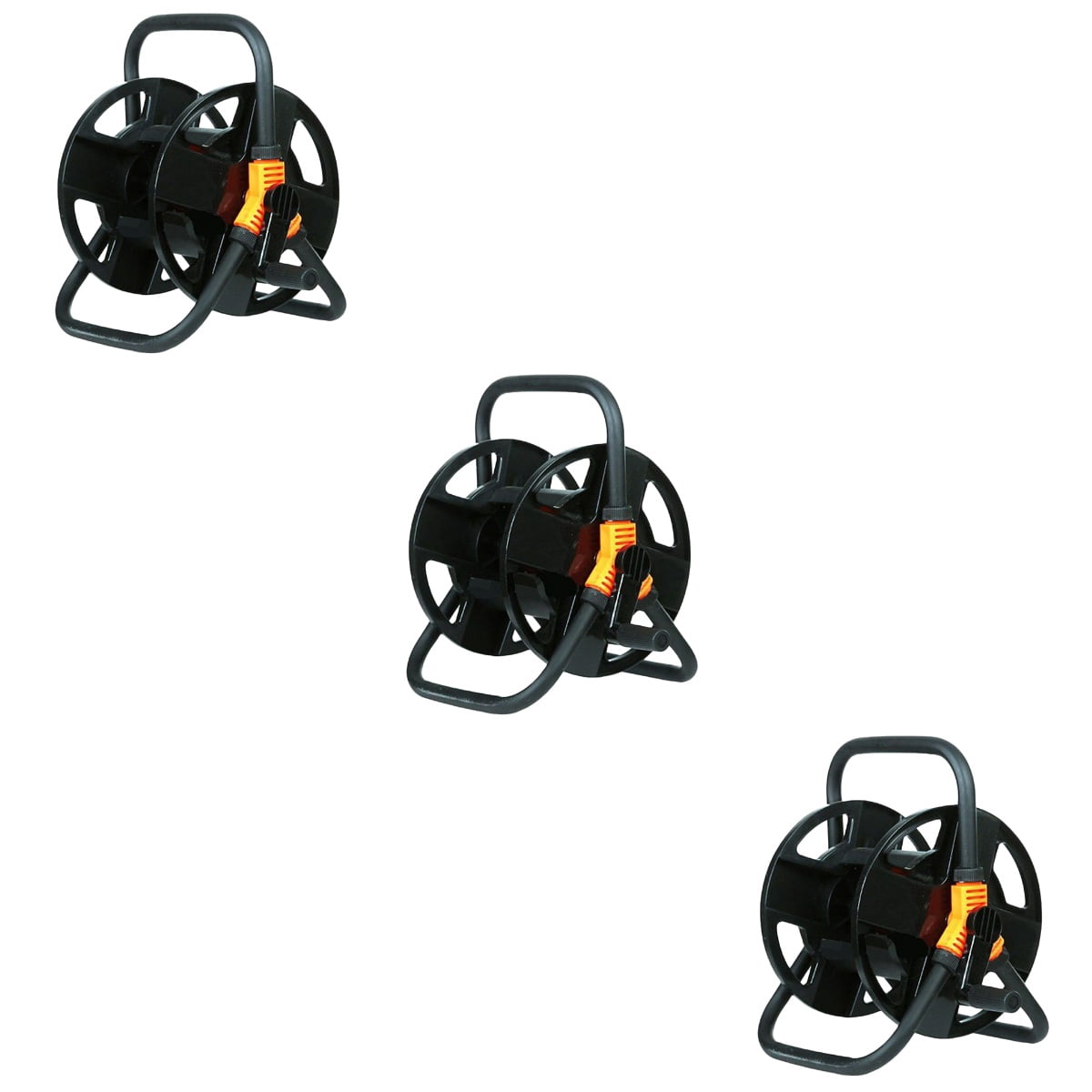 FOMIYES Water Hose Reel Black for Organizing with Space-Saving Design and Easy Installation 3Pcs