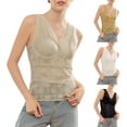 thumbnail image 3 of Basic Tank Tops for Women Ribbed Lightweight Solid Color Womens Summer Tank Tops Spaghetti Strap Slim Fitted Crew Neck Sleeveless Shirts Camisole Button Casual Henley Tops Shirts, 3 of 6