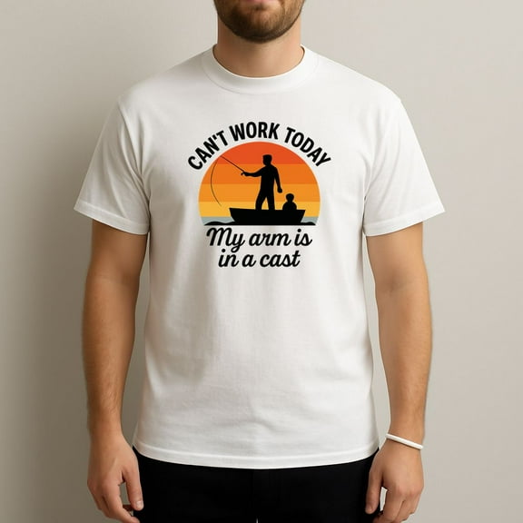 Can't Work Today: Fishing Enthusiast's Statement T-Shirt