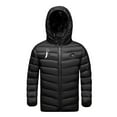 thumbnail image 2 of Hicidod Kids Unisex Heated Jacket Lightweight Water-Resistant Hooded Puffer Heated Coat Solid Usb Charging Hooded Heated Jackets, 2 of 7