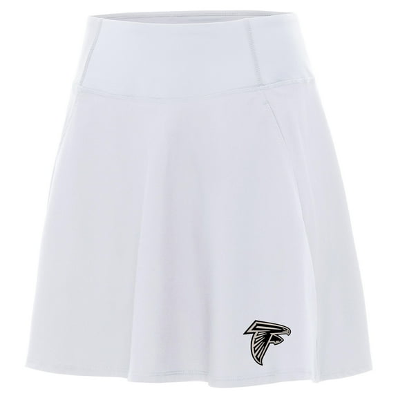 Women's Antigua White Atlanta Falcons  Brushed Carbon Chip Skort