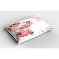 thumbnail image 2 of Ambesonne Almond Blossom Pillow Sham, Flower in Blossom, 36" X 20", Coral Dark Coral, 2 of 2
