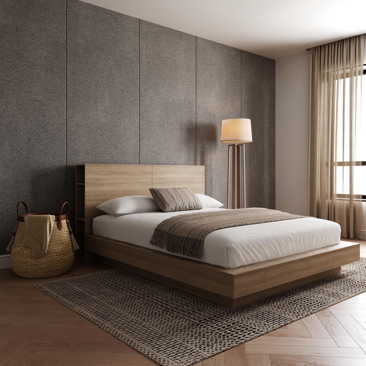 Nexera Marconi Platform Bed with Headboard