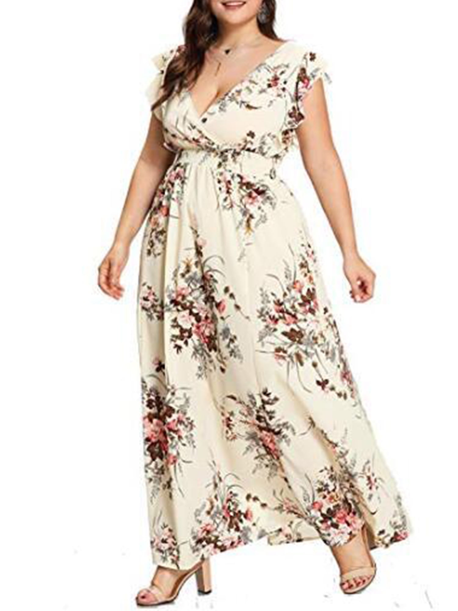 Dresses Loose Plus Size Party Sundress Floral Evening Fashion Women's Long Dress 