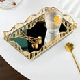 thumbnail image 2 of Langgg Mirrored Tray Vintage Style Storage for Coffee Table Cosmetic Perfume Bottle Big, 2 of 7
