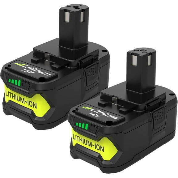 2-Pack 8.0Ah High Capacity Replacement for Ryobi 18V Battery, Compatible with Ryobi 18 Volt Lithium ion Battery P108 P107 P105 P104 P103 P102 Cordless Tools
