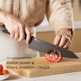 thumbnail image 4 of Sharp Kitchen Knives Set of 2-8.5 Inch Chef Knife & 5 Inch Kitchen Utility Knife, Pro Chopping & Cutting Knife with High Carbon 7CR17MOV Stainless Steel & Titanium Nitride Coated, 4 of 6