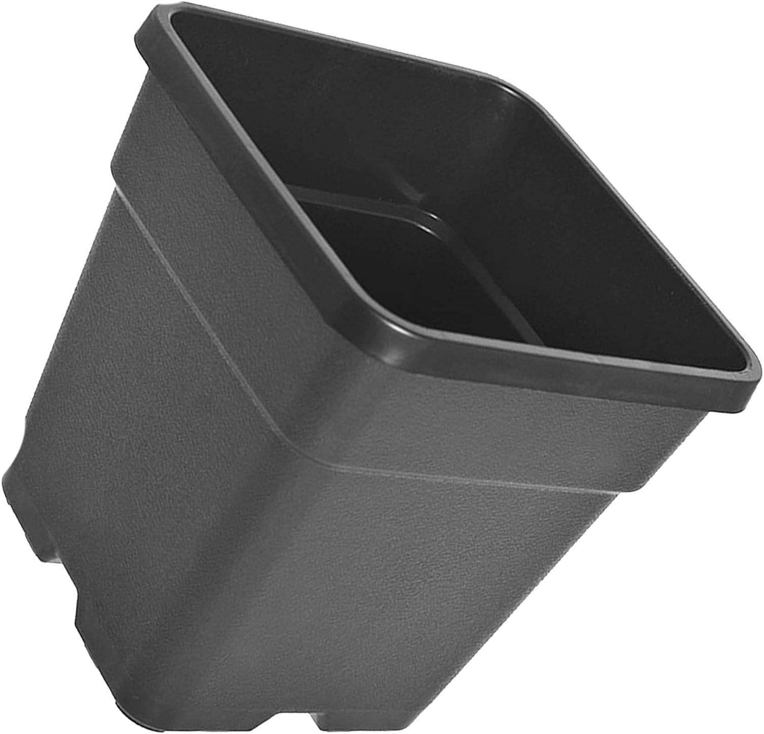 netuera 5 Pcs Plastic Planter Pots, 10 Gallon Black Flower Square Pot for Garden Yad Office with Drainage Hole