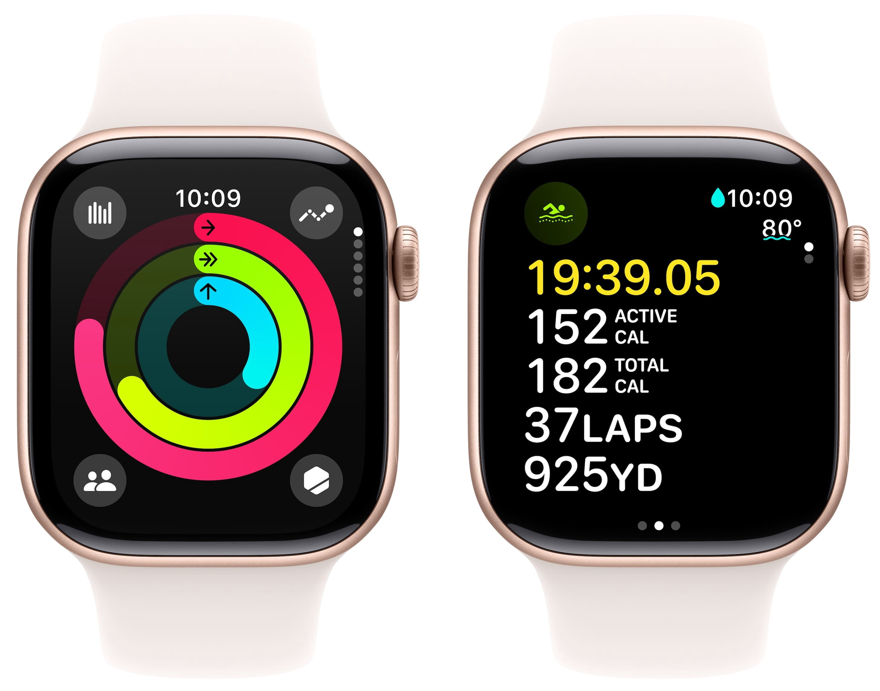 Restored Apple Watch Series 10 Aluminum 42mm A3001 (GPS + Cellular) Rose Gold (Refurbished)