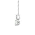 thumbnail image 4 of Lab Diamond Dangling Pendant Necklace For Women | 4 Carat IGI Certified Radiant Shape | Paloma Two Stone Dangling Lab Diamond Pendant In 18K White Gold | FG-VS1-VS2 Quality | Friendly Diamonds, 4 of 6