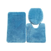 3PC LUXURY BATHMAT ROYAL BLUE