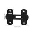 thumbnail image 2 of Barn Door Lock Latch Heavy Duty Carbon Steel Black Classic Design for Door Security, 2 of 8