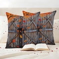 thumbnail image 3 of Fall Leaves Outdoor Waterproof Pillow Covers, Autumn Maple Rustic Wooden Barn Door Decorative Square Throw Pillowcase Sofa Cushion Sham for Patio/Couch/Chair, 18"x18" 2 Pack, 3 of 8