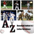 thumbnail image 6 of Baseball Initial Letter Necklace for Women, Stainless Steel Pendant Accessories Sport Charm Necklaces Personalized A-Z Letter Baseball Gift for Team Player Athlete Lover Fans Jewelry, 6 of 13