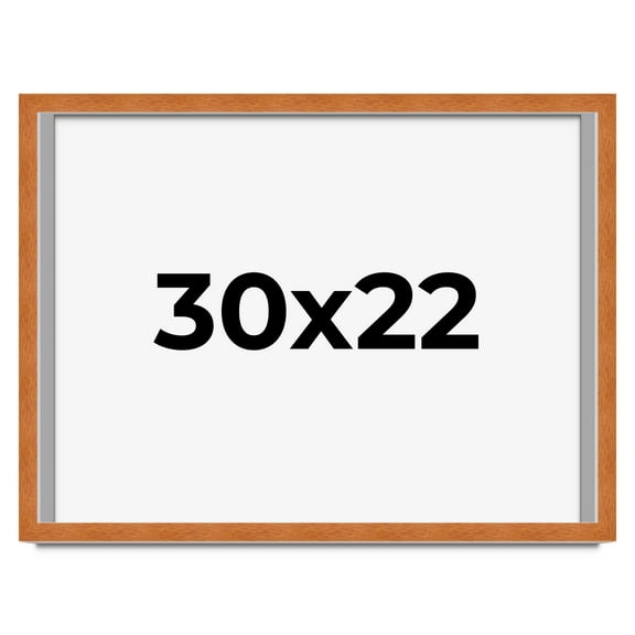 30x22 Shadow Box Frame Brown | 0.875 Inches Deep Real Wood Contemporary Shadowbox Display Frame |