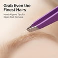 thumbnail image 3 of ACDANC Purple Tweezers Set,4 Pack Stainless Steel Eyebrow Tweezers with Travel Case for Women&Men,Precision Tweezers for Facial Hair,Ingrown Hair&Splinter Removal, 3 of 9