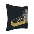 thumbnail image 2 of Square Decorative Throw Pillow Covers with Core, Coffin Skull Print Throw Pillows for Couch Sofa Bed Home Decor, 16"x16", 2 of 9