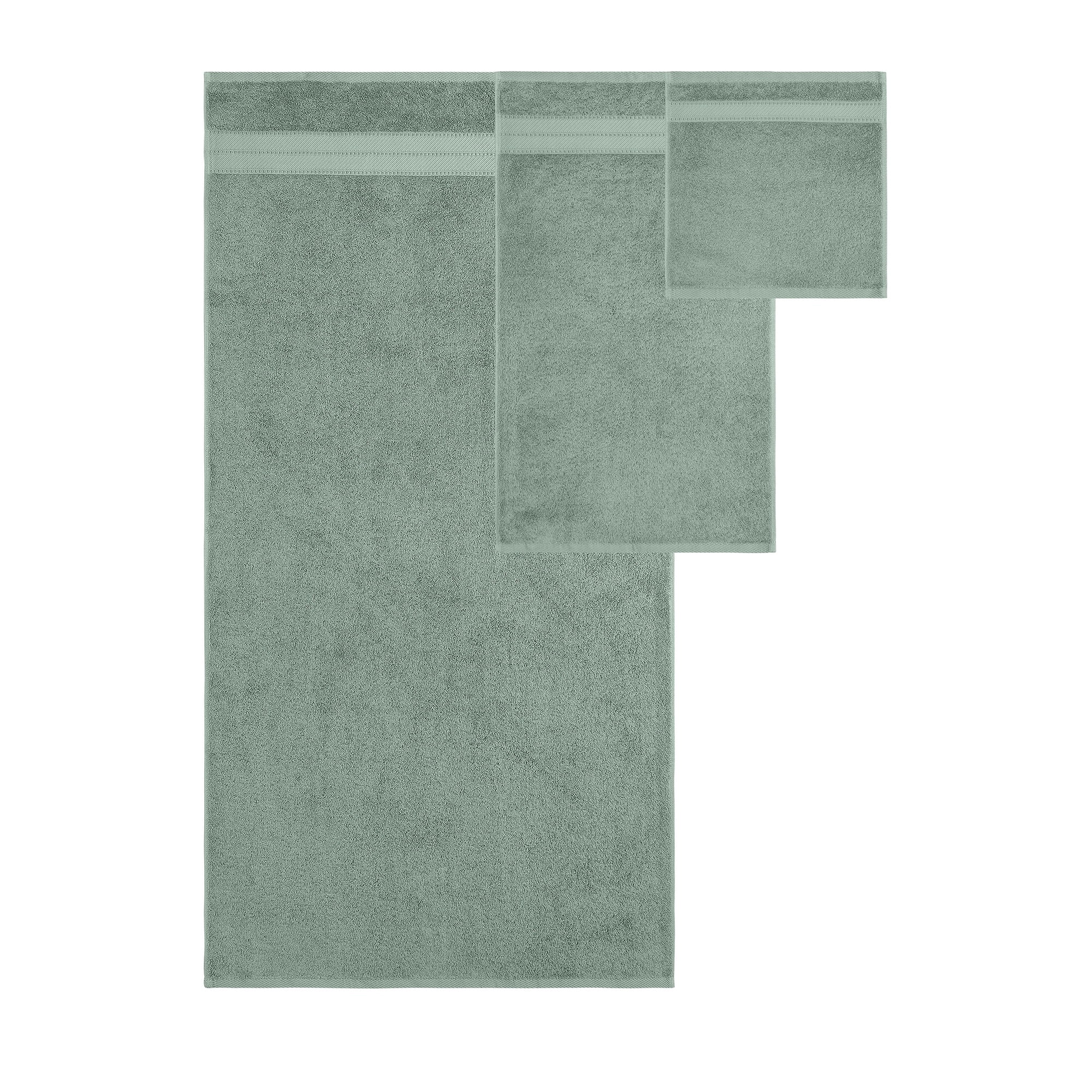 Modern Threads Spunloft 6-Piece Cotton Bath Towel Set, Eucalyptus
