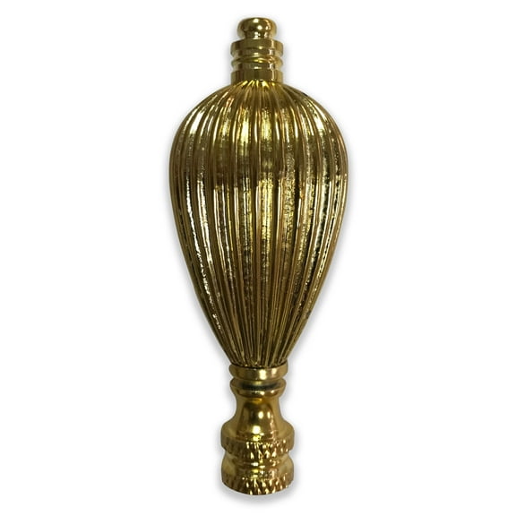 Royal Designs, Inc. Vase Shaped Lamp Finial for Lamp Shade, F-5032PB-1, Polished Brass, Single