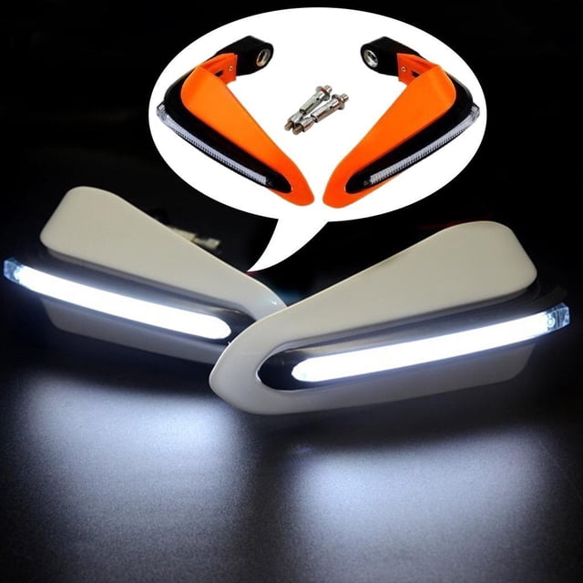 1 Par de Protectores de Mano para Motocicleta, Protectores de Manos LED, Equipo de Protección, Anticaída, Y de Absorción de - naranja shamjiam Manoplas