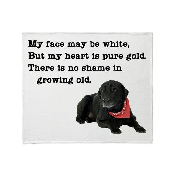 CafePress - Old Black Lab Throw Blanket - Soft Fleece Throw Blanket, 50"x60" for All Ages