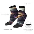 thumbnail image 4 of Goofa Astronaut Cat Pattern Non Slip Socks with Grips for Elderly, Crew Socks Yoga Hospital Socks Cushioned Sole Gripper Socks for Men Women, 4 of 5
