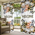 thumbnail image 2 of Dwarf Sunflower Outdoor Curtains for Patio, Bee Retro Waterproof Outside Curtains Privacy Blackout Curtain for Porch Pergola Cabana, 2 Panel 54W x 84L Inch, 2 of 9