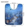 thumbnail image 2 of U-Shaped Toilet Mat Plush Bathroom Rug Mat Non Slip Bathroom Mats Beautiful Christmas Night Scene, 2 of 5
