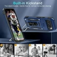 thumbnail image 2 of KOMI Case for Google Pixel 9/9 Pro with Slide Camera Cover+Screen Protector(1 Pack), Rotated Ring Kickstand Military Grade Shockproof Protective Cover-Navy Blue, 2 of 5