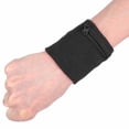 thumbnail image 4 of Pulsera unisex con bolsillo con cremallera para guardar llaves, cartera deportiva para el gimnasio y correr (negra), 4 of 15