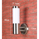 thumbnail image 5 of Aplique LED para exterior, aplique impermeable, aplique para porche, aplique, aplique para exterior de acero inoxidable, 9W (equivalente a 100W) regulable 500 lúmenes, (luz cálida de un solo cabezal) ER, 5 of 5