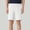 White, variant on Mens Straight Leg Casual Shorts, Soft Smooth Jersey Fabric with Drawstring Waist and Discreet Hidden Pockets Black L