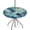 Moroccan Pattern, variant on Round Outdoor Tablecloth with Umbrella Hole, Elastic Fitted Table Cloth with Invisible Zipper, Colorful Mosaic Patio Table Cover 36-44in