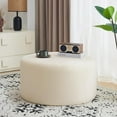 thumbnail image 3 of LUCKHAO  30" Modern Round Ottoman Foot Rest Plush Velvet Multifunctional Extra Seat, Side Table, Accent Piece Footstool for Living Room Bedroom ﻿, 3 of 6