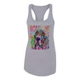 thumbnail image 3 of Colorful Beagle | Dogs Love You | Dean Russo Art Animal Lover Ladies Racerback Tank Top, Heather Grey, Large, 3 of 6