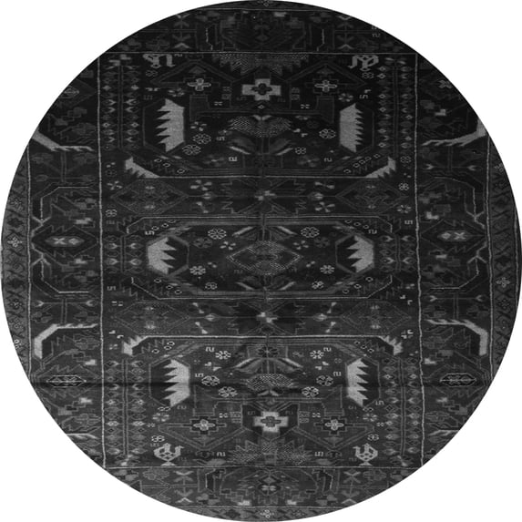 Ahgly Company Indoor Round Persian Gray Traditional Area Rugs, 8' Round