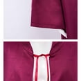 thumbnail image 5 of Virmaxy Halloween Costume Men's Hooded Costume Robe Drawstring Front Full Length Cloak with Long Sleeves for Halloween Cosplay Party Dress Up Red, 5 of 6