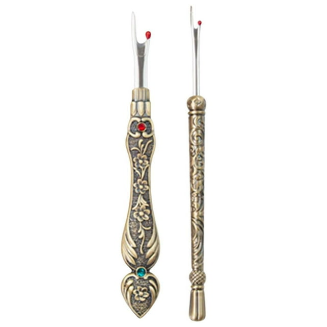 veasfak 2x Couture Ripper Métal DIY Raccords Outil à Main Coutures Pratiques Rippers pour Tricoter D