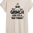 thumbnail image 3 of Dr. Seuss - The Grinch - You Say Grinch Bad Thing - Women's Oversized Graphic T-Shirt, 3 of 5