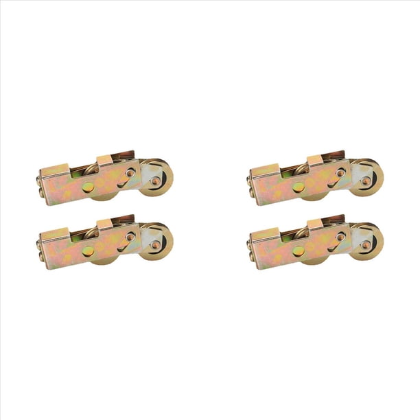 4 Rodillos para Puertas Corredizas de Patio, Rodamiento de Rueda de Bolas, Repuesto de Rueda de Puerta Corrediza Ajustable Trasera para Puerta Corrediza de Vidrio