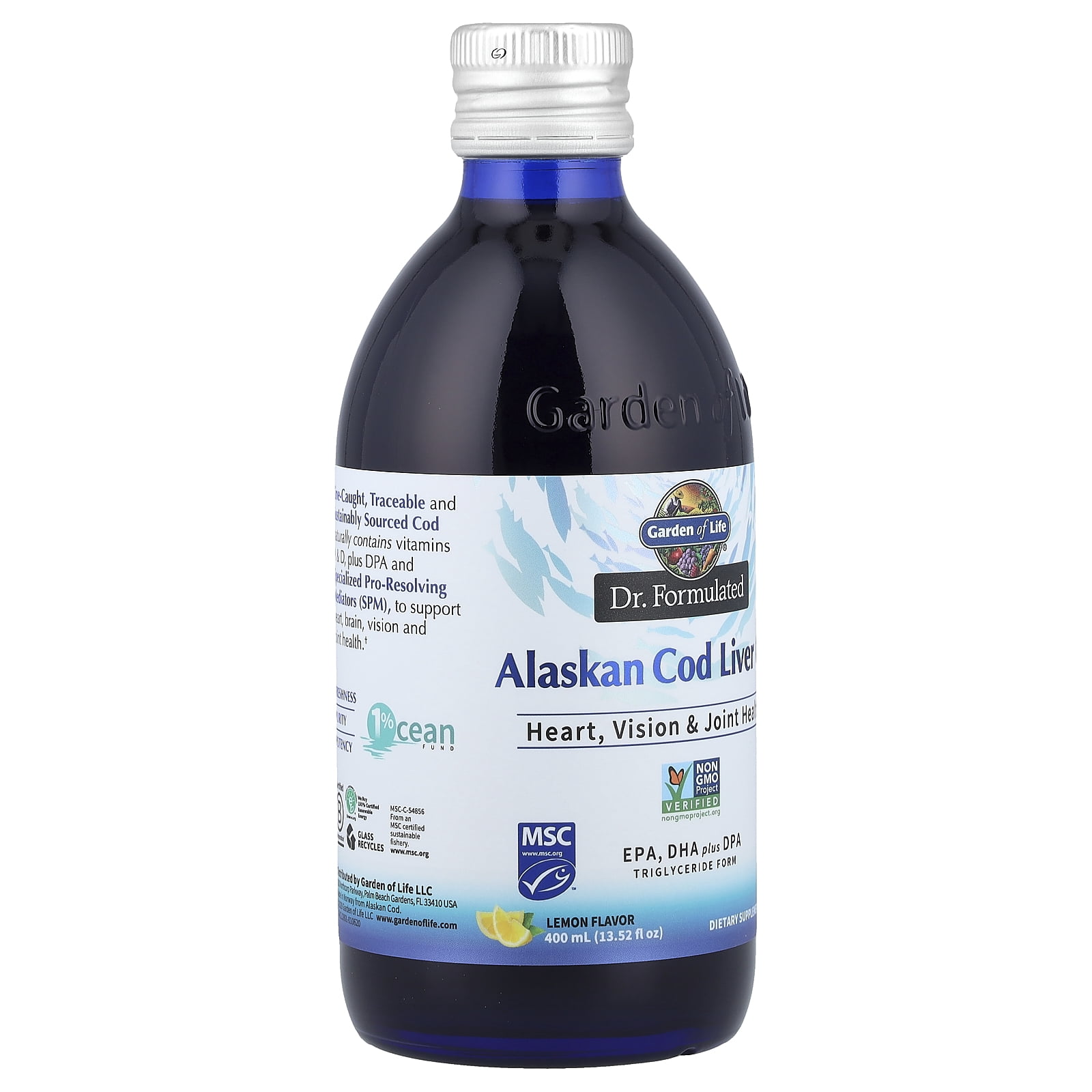 Garden of Life Dr. Formulated, Alaskan Cod Liver Oil, Lemon, 13.52 fl oz (400 ml)