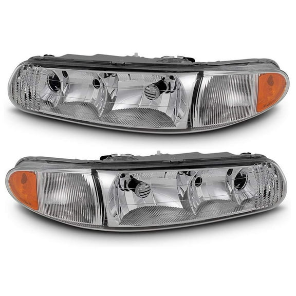 EPIC LIGHTING OE Style Halogen Headlights Assembly Replacement for BUICK 97-05 CENTURY [ GM2502182 GM2503182 10436482 10319776 ] Pair