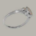 thumbnail image 3 of LBG British Made 10k White Gold Genuine Natural Opal Womens Statement Ring - 33 size options - Size 5.5, 3 of 6