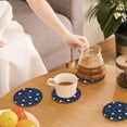 thumbnail image 7 of Multi-Shape Mdf Cork Coaster 4 Pieces Of Anti-Slip, Anti-Wear And Anti-Fouling 3.9in Easy To Clean And Stable Structure Independence Day Theme Star (12) Round Shape, 7 of 7