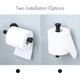 thumbnail image 4 of Portarrollos de papel higiénico negro para pared, dispensador de papel higiénico para baño, acero inoxidable SUS304, estilo moderno, 4 of 4