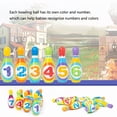 thumbnail image 4 of Bamboohart Bowling Set - with 10 Bowling Pins & 2 Balls - Educational Early Development Indoor & Outdoor Games Set，Animal Models, 4 of 4