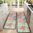 thumbnail image 4 of Kitchen Rugs Sets Of 2,Pioneer Flower Floral Print Pattern Anti Fatigue Kitchen Mat Rugs Non Slip Washable,Decorative Kitchen Floor Mats for Kitchen,Sink,Laundry,17X47 Inch, 4 of 5