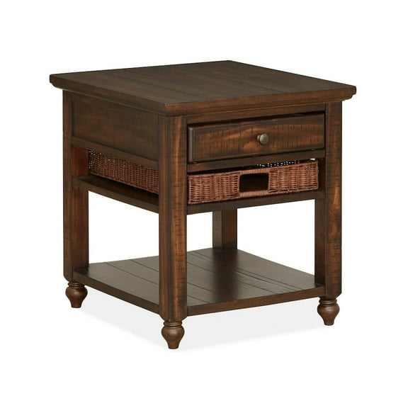 Magnussen Cottage Lane 1 Drawer End Table in Brown