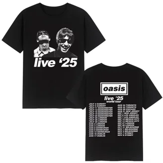 oasis live '25 Tシャツ Lサイズ OASIS Live '25 Tour 2025 T-shirt Allsize For Fans Short Sleeve
